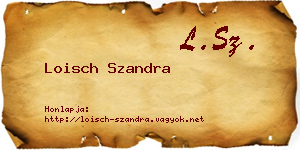 Loisch Szandra névjegykártya